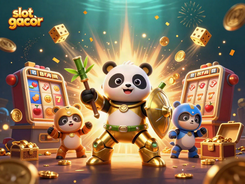 Experience thrilling wins with slot gacor as the golden panda battles for jackpots in vibrant 3D action.